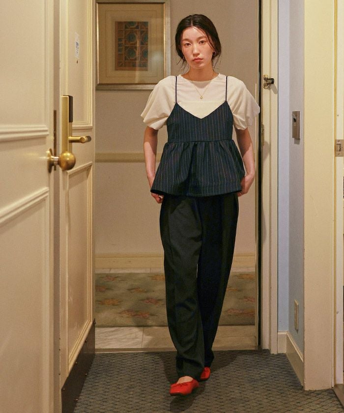 バーバリーブルーレーベル　ベロアバルーンスリーブ トップス シアーベロアバルーンスリーブトップス | titivate