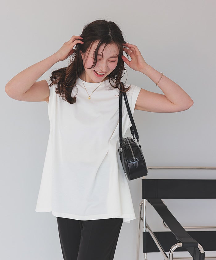 汗染み防止バックフレアTシャツ【メール便可／100】 | titivate