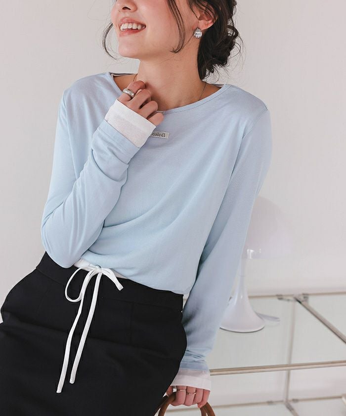 前後2wayタグ付きロングスリーブTシャツ【メール便可／100】 | titivate