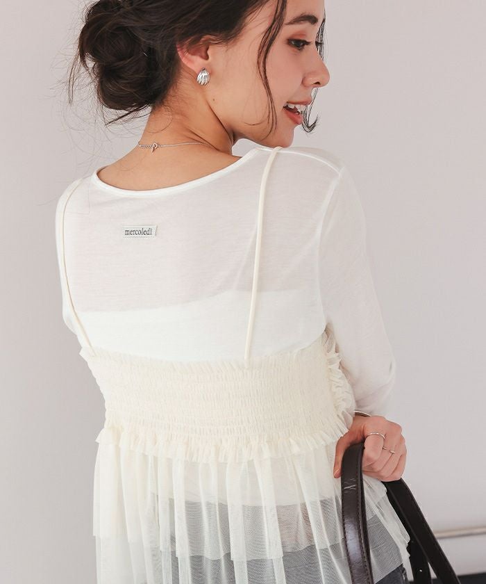 【タグ付き新品未使用】LIGHT SHEER LONG Tシャツ 前後2wayタグ付きロングスリーブTシャツ【メール便可／100】 | titivate
