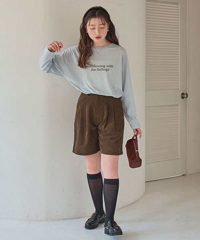 コーデュロイタックショートパンツ | titivate