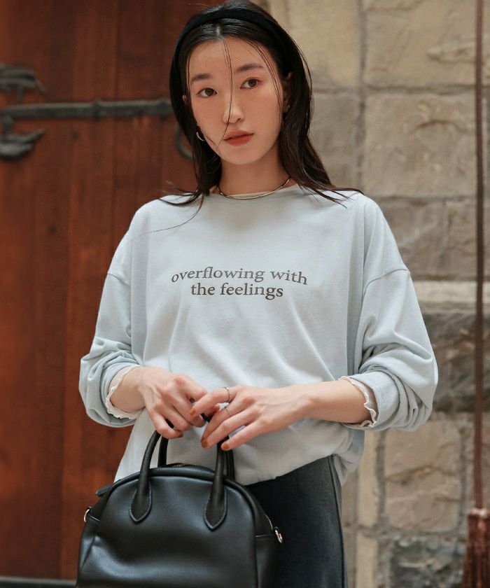 t(*^-^*)t様用です°・*:.。.☆ 文字プリントシアーロングTシャツ | titivate