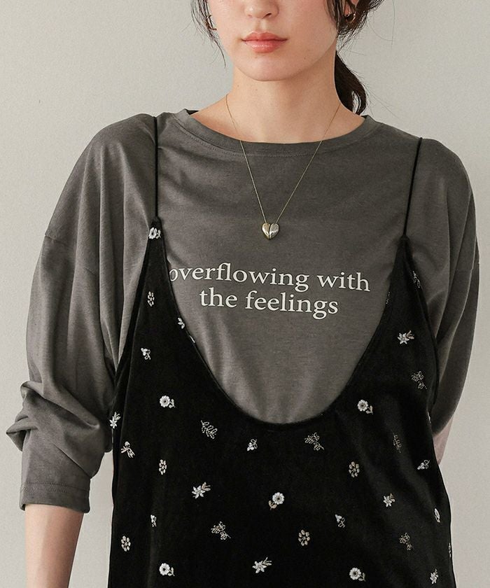 t(*^-^*)t様用です°・*:.。.☆ 文字プリントシアーロングTシャツ | titivate