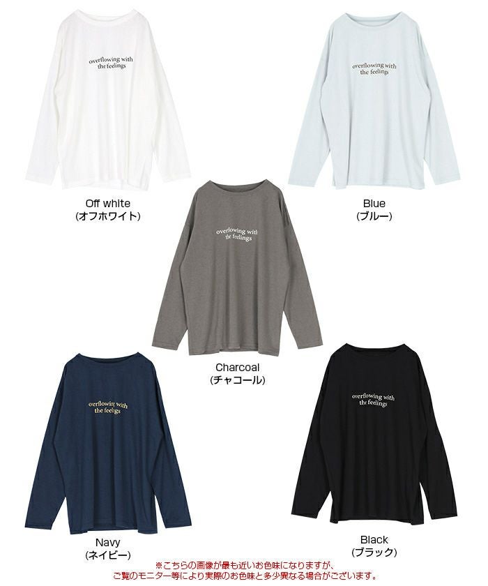 文字プリントシアーロングTシャツ | titivate