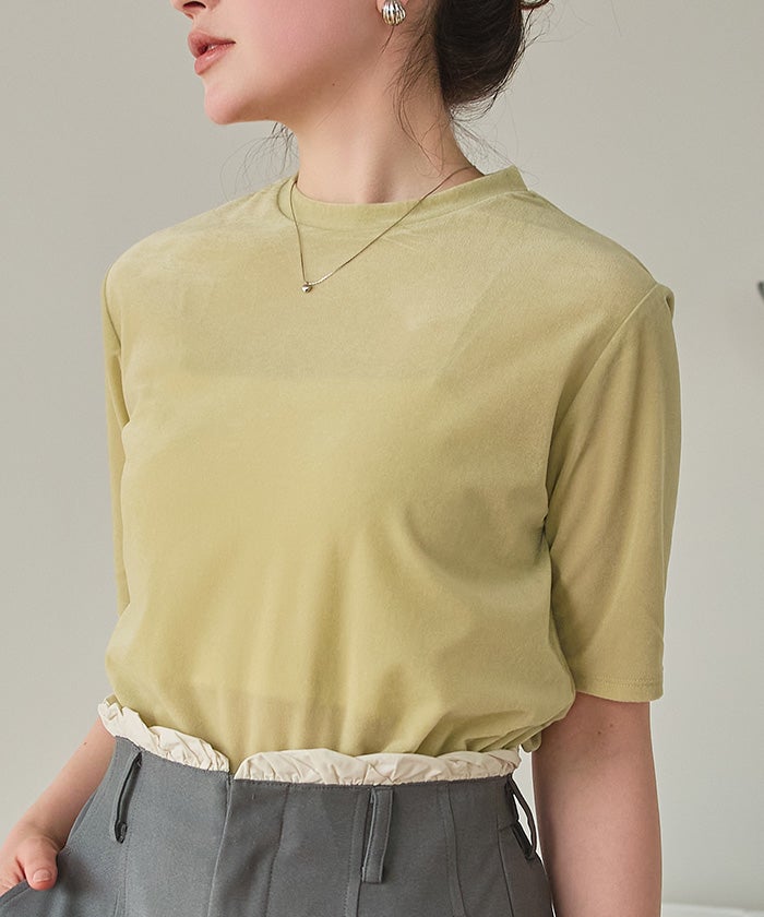 シアーベロア半袖Tシャツ | titivate