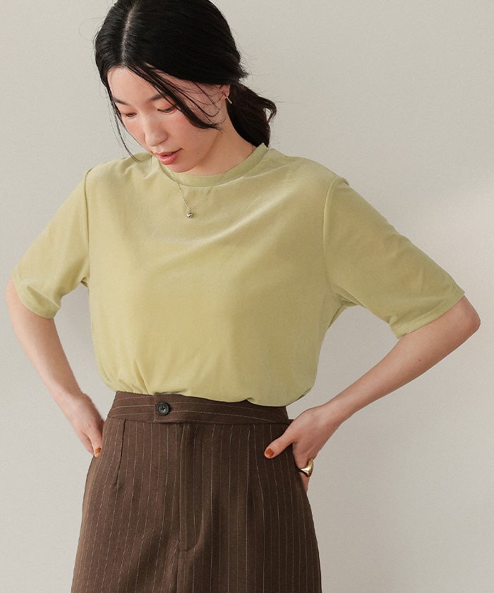 シアーベロア半袖Tシャツ | titivate