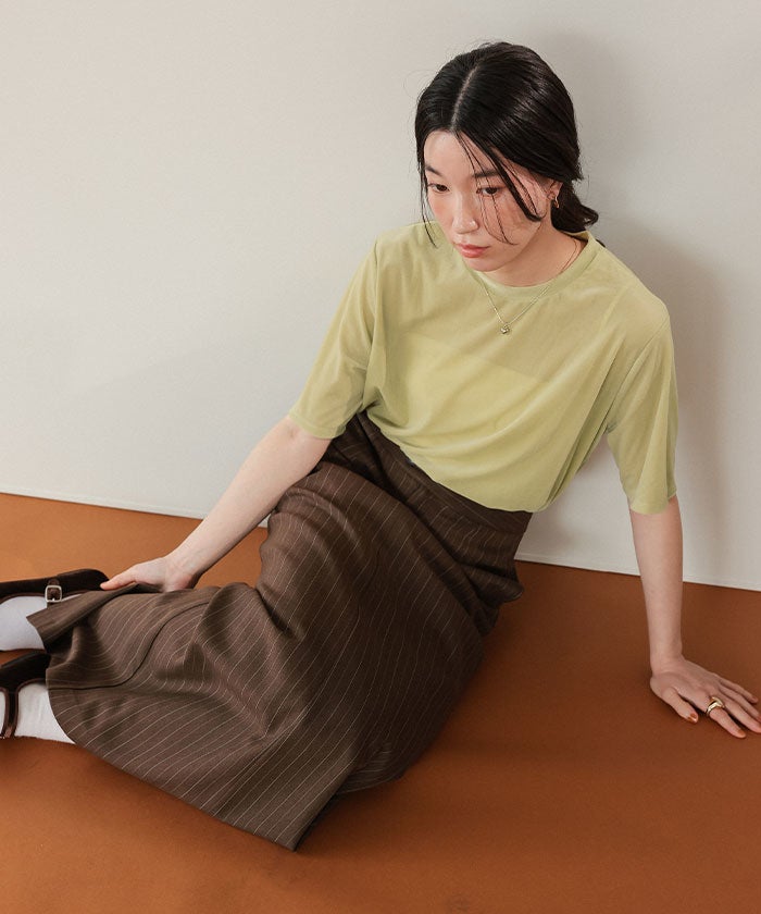 シアーベロア半袖Tシャツ | titivate