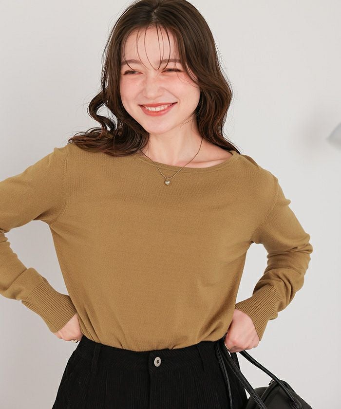 クリ済美品。シャネル ボートネック　カシミヤニット セーター 38 イタリア製 CHANEL - クリ済美品。シャネル ボートネック カシミヤニット セーター