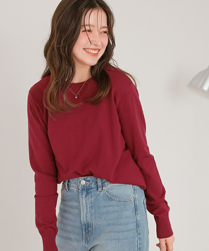 INTI ラグジュアリー ハンドメイド ニット なめらか手触りカシミヤタッチボートネックニット | titivate