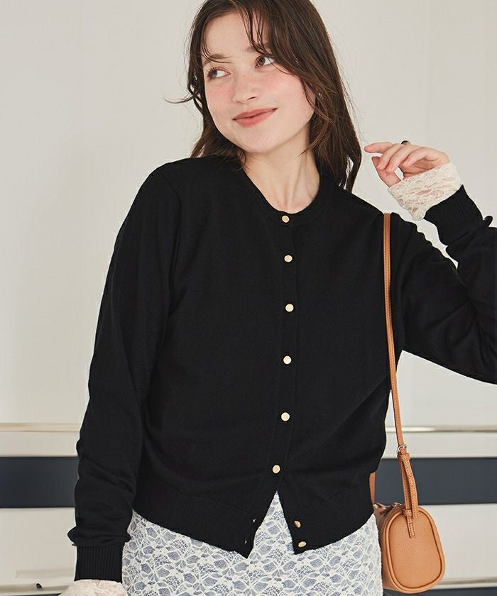 MACHATT ウールハンドニットカーディガン ブラック ウールニットカーディガン - ブラック - レディース | H&M JP