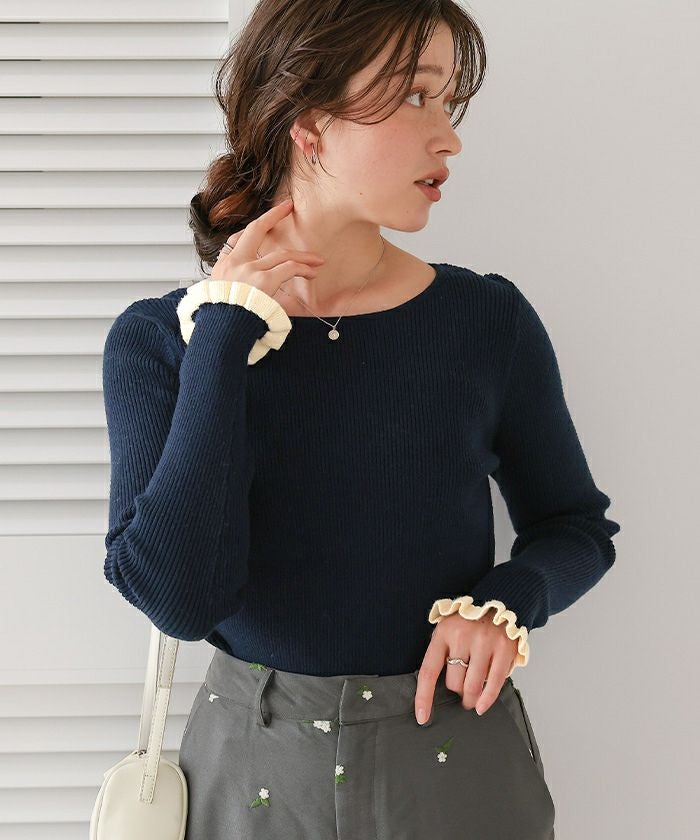 machatt 未使用フリルカラーリブニット フリルカラーリブニット | JILL by JILL STUART（ジル バイ ジル