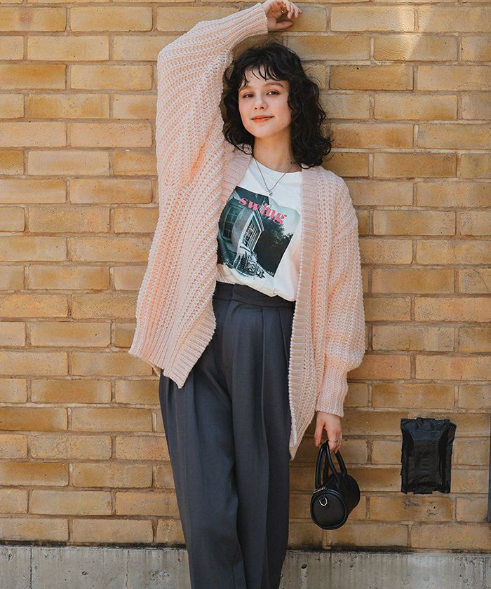 ハンドニットカーディガン soerte（ソエルテ）の「Hand stitch knit cardigan/ハンドステッチ