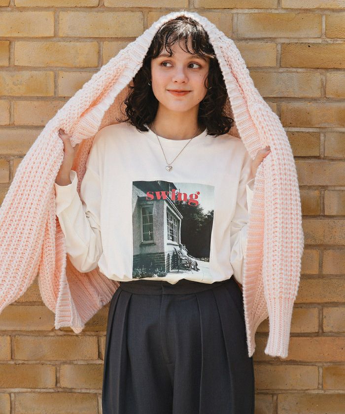 ヴィンテージライクフォトプリントロングスリーブTシャツ | titivate