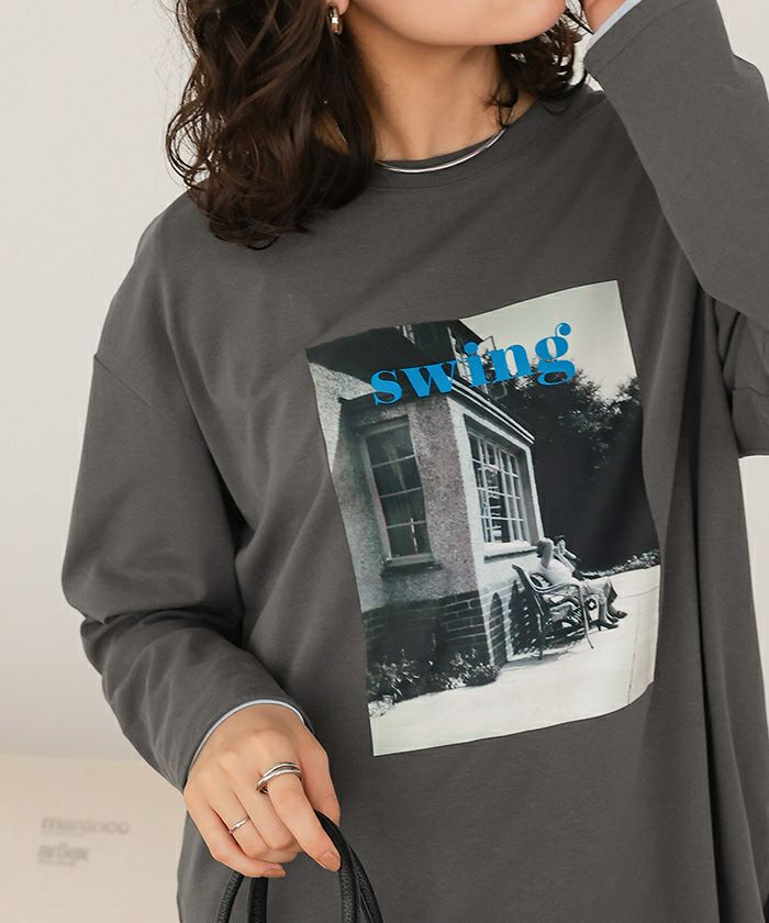 ヴィンテージライクフォトプリントロングスリーブTシャツ | titivate