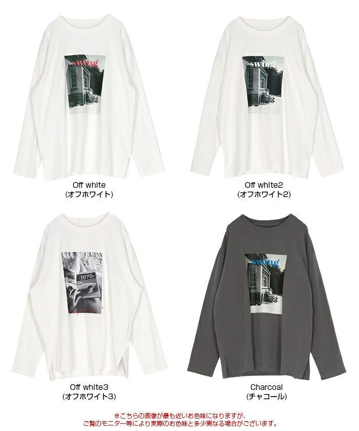 ヴィンテージライクフォトプリントロングスリーブTシャツ | titivate