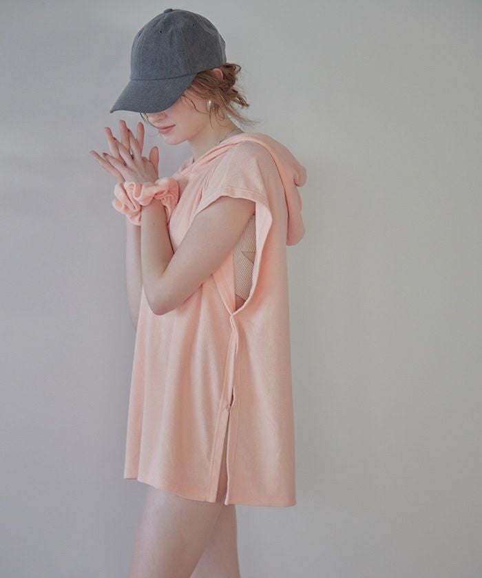 シュシュ付パイル地ポンチョ【SEADRESS シードレス】 | titivate