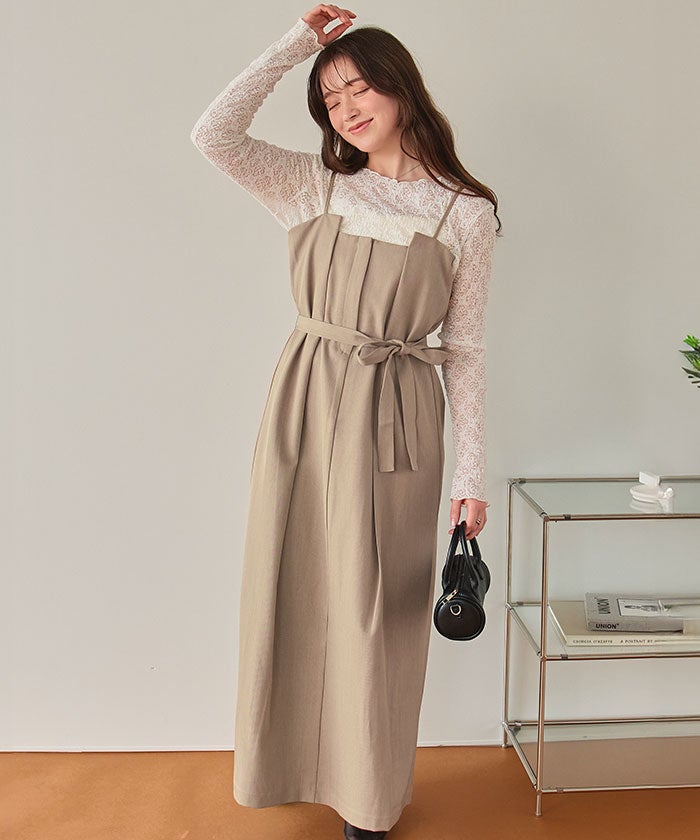 新品・未使用・タグ付き  tan トリミングキャミ maria_r_t_yさんコラボ】バックリボンタックキャミソール