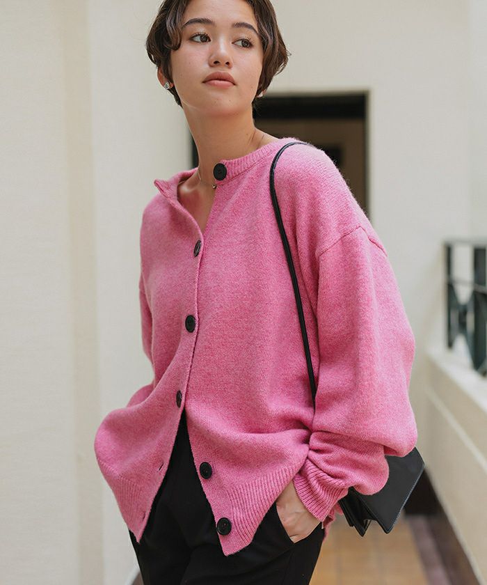 rurucosky!!ok.soon クルーネックニットカーディガン layered cardigan | ok.soon