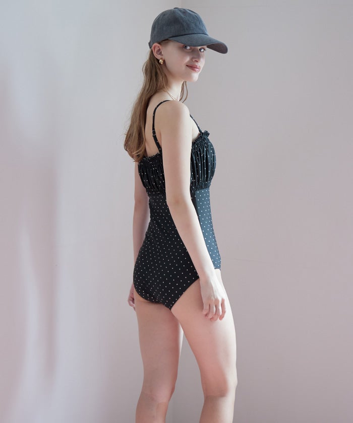 フリルギャザーデザインワンピース/水着【SEADRESS シードレス