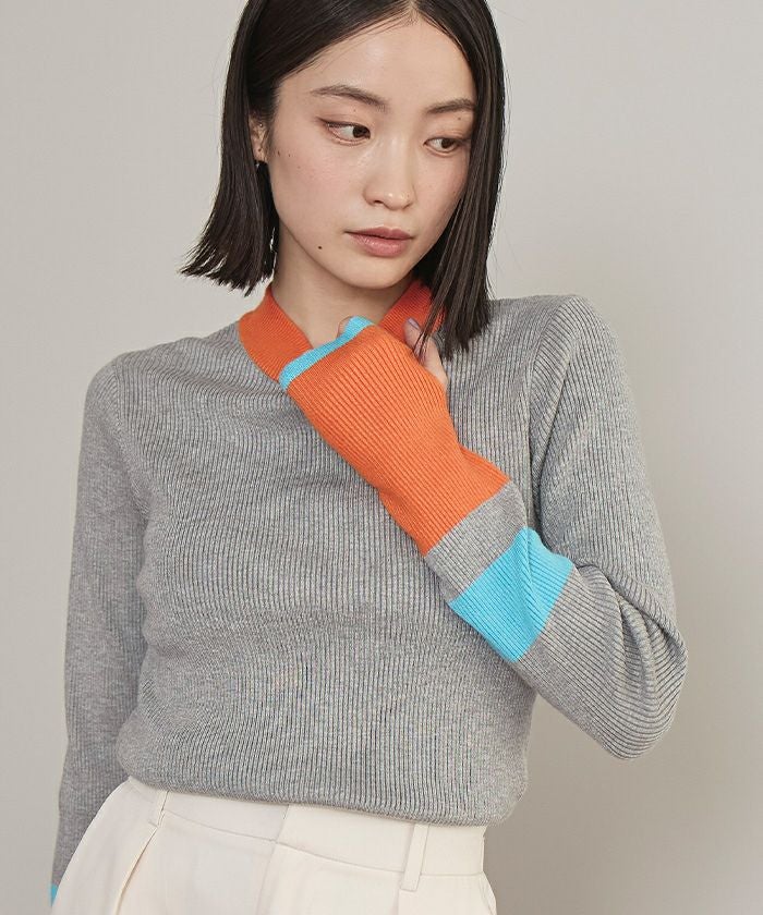 ★TV衣装★　miette　マルチ配色フィンガーリブニット マルチ配色フィンガーリブニット【miette ミエット】【メール便可／100
