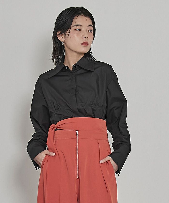 Miette. ページ コルセットデザインクロップドシャツ【miette ミエット】 | titivate