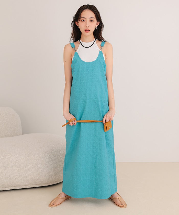 ビットストラップUネックワンピース【miette ミエット】【メール便可