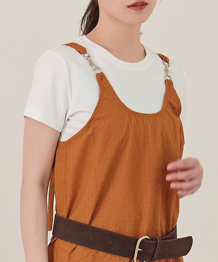ビットストラップUネックワンピース【miette ミエット】【メール便可