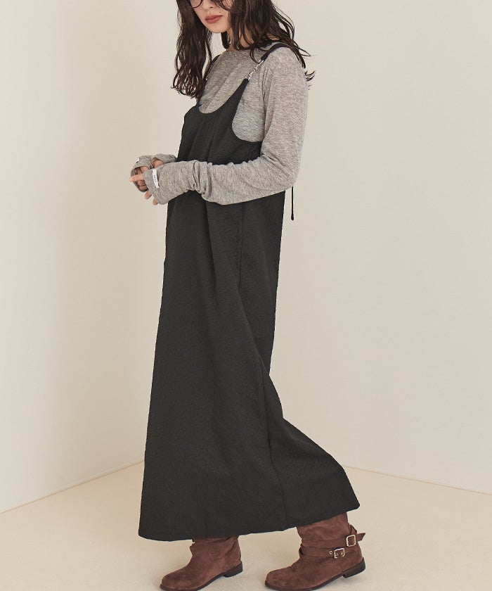 ビットストラップUネックワンピース【miette ミエット】【メール便可