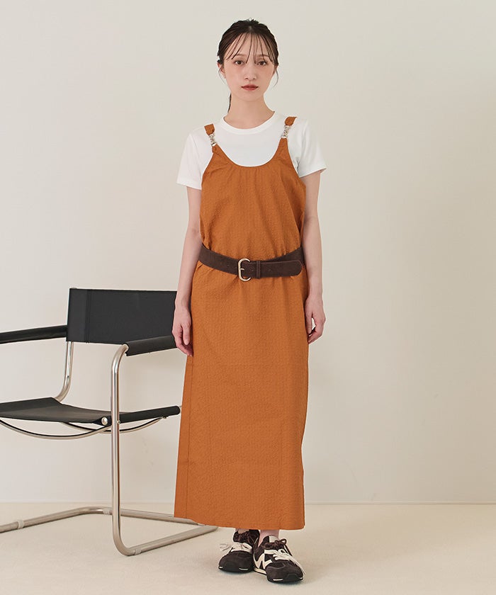 ビットストラップUネックワンピース【miette ミエット】【メール便可