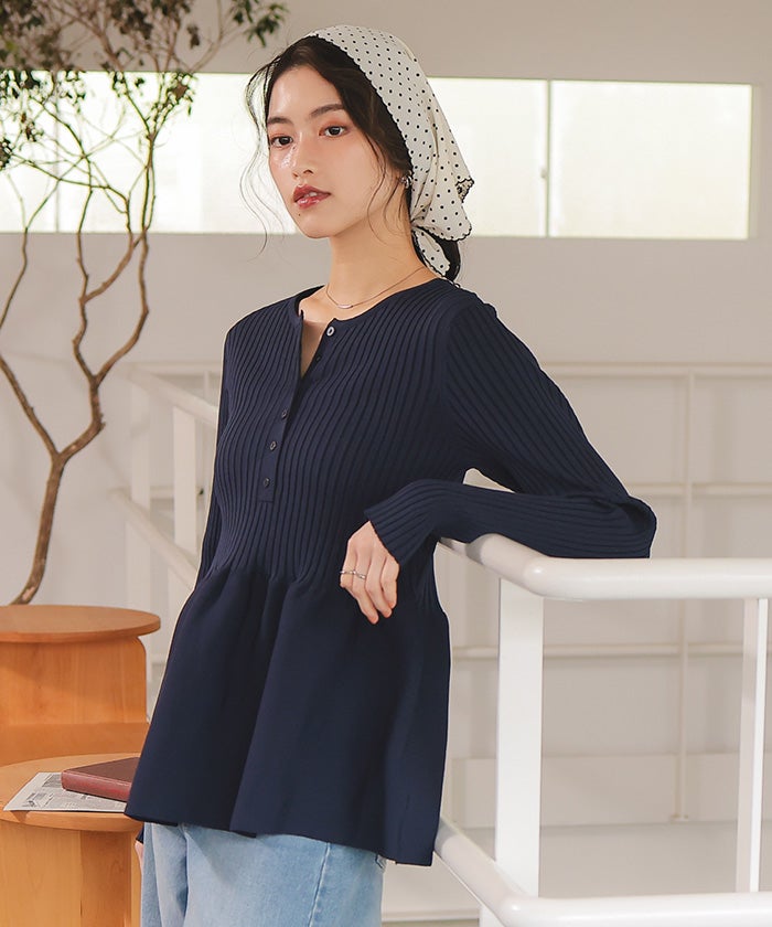 ペプラムニット FREAK'S STORE（フリークスストア） ニット セーター 限定展開