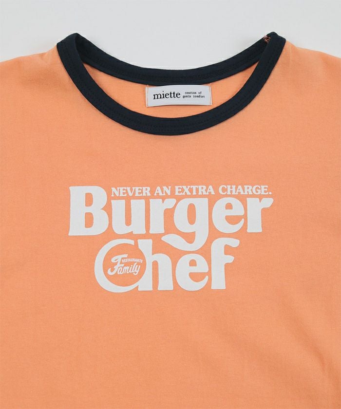 ロゴプリントクロップドTシャツ【miette ミエット】【メール便可／50