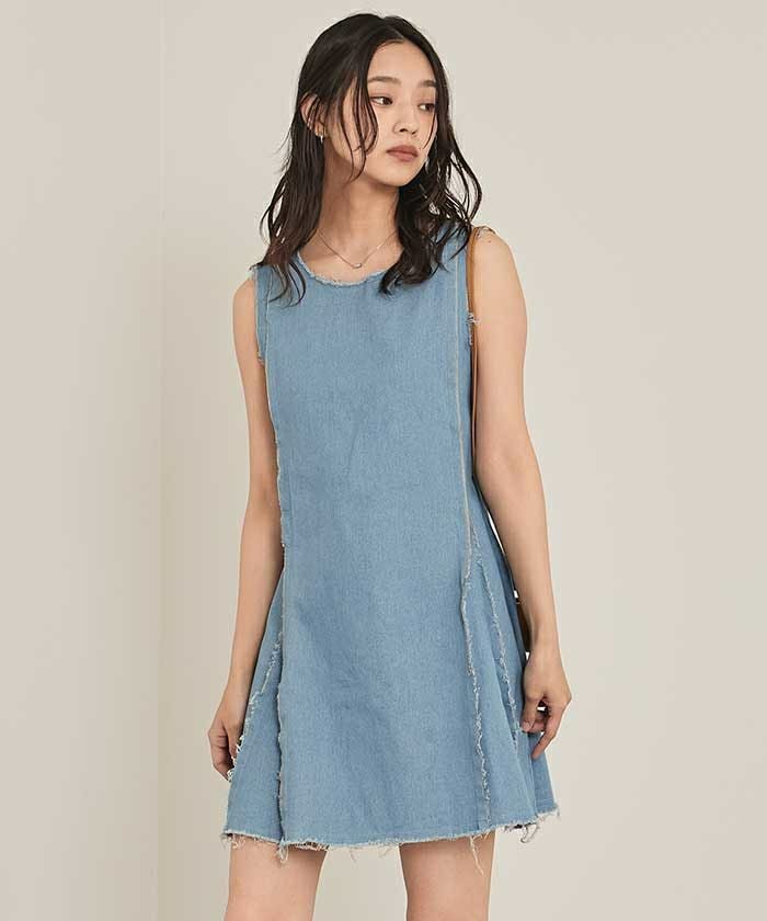 ノースリーブデニムワンピース【miette ミエット】 | titivate
