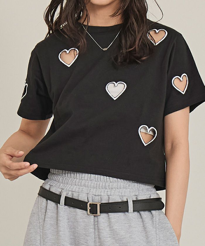 ハートカットTシャツ【miette ミエット】【メール便可／50】 | titivate