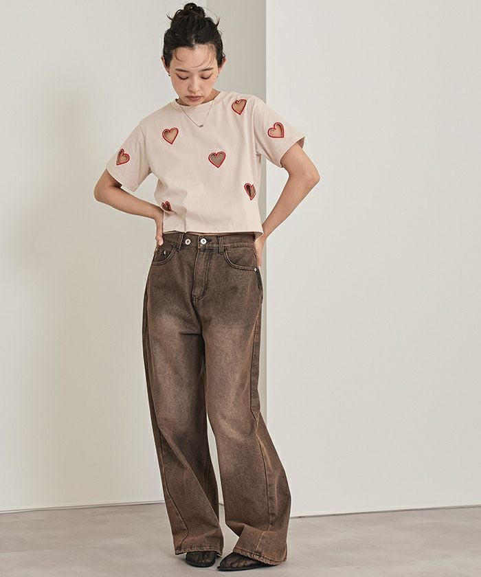 ハートカットTシャツ【miette ミエット】【メール便可／50】 | titivate