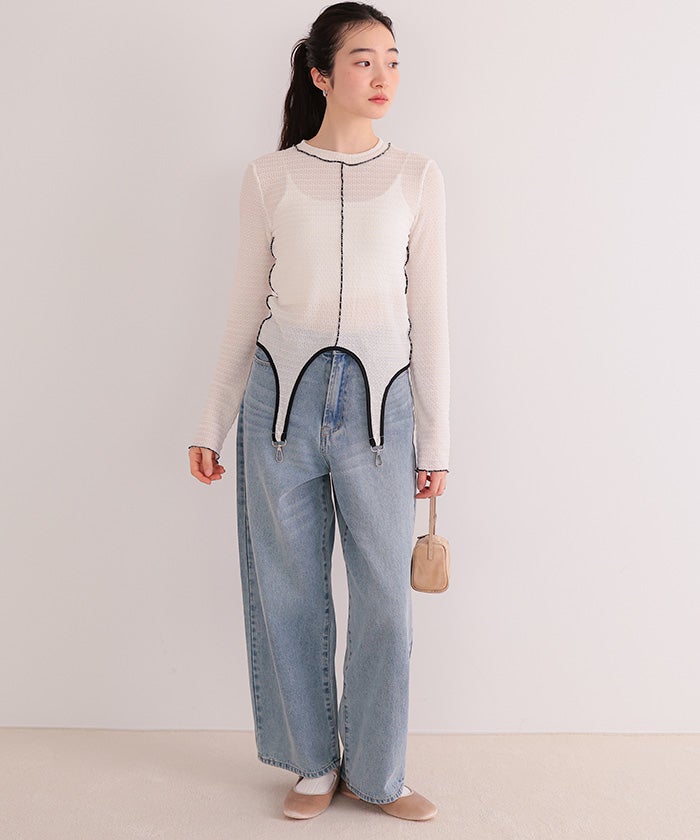 ガーターベルトカットソートップス【miette ミエット】【メール便可