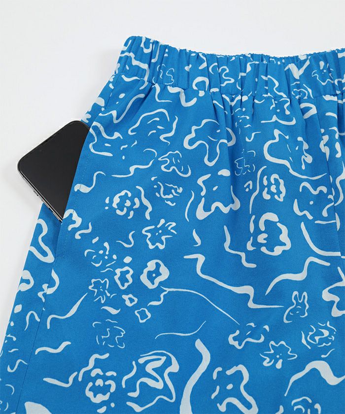 プリントワイドイージーパンツ【miette ミエット】【メール便可／100