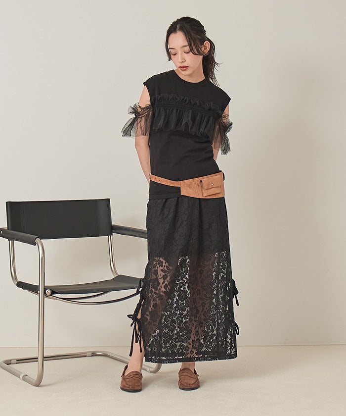 Miette. ページ サイドリボンレーススカート【miette ミエット】 | titivate