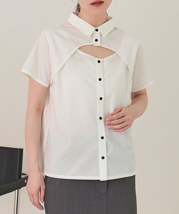 デコルテカットシャツ【miette ミエット】【メール便可／100】 | titivate