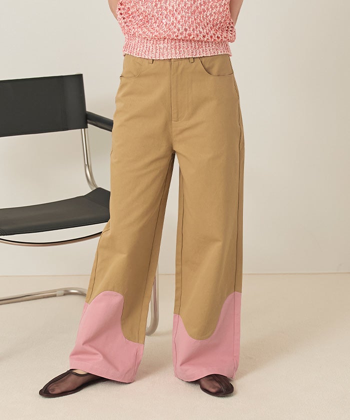 Miette. ページ ウェーブ切替ワイドパンツ【miette ミエット】 | titivate