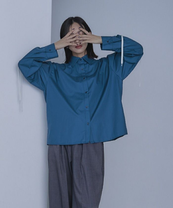 2wayリボンスリーブシャツ【miette ミエット】【メール便可／100