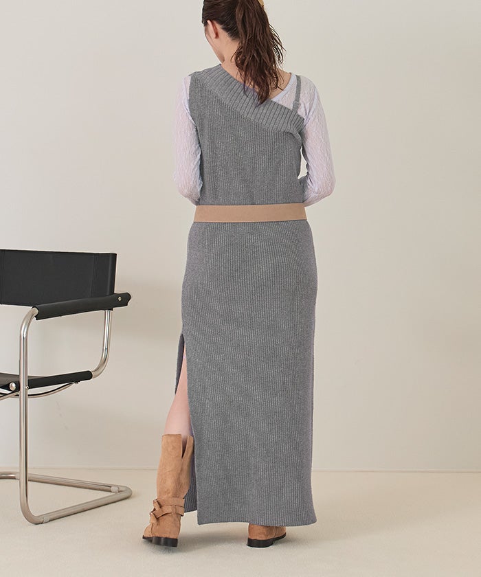 ワンショルダーニットワンピース【miette ミエット】 | titivate