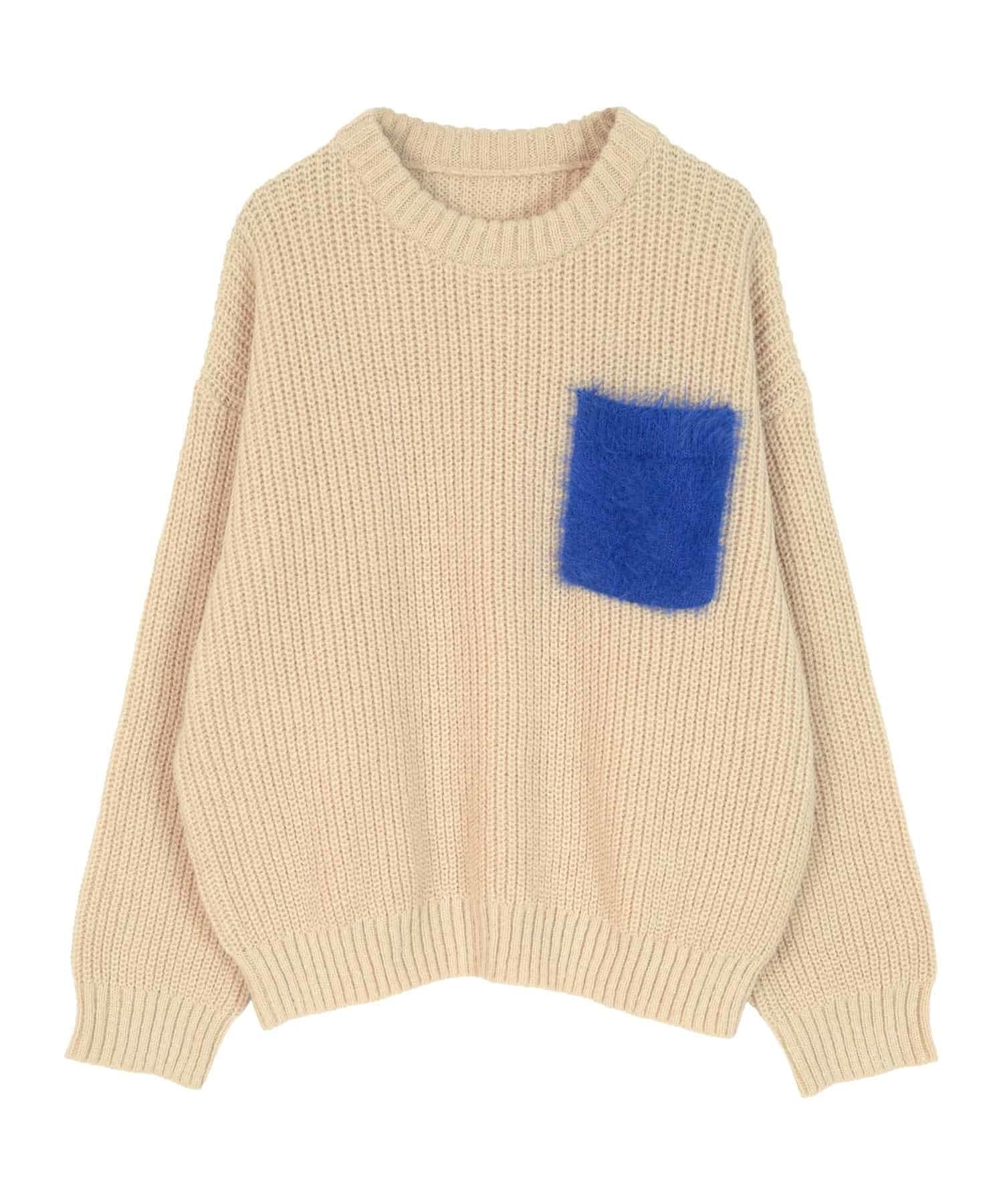 シャギーポケットオーバーサイズニット【miette ミエット】 | titivate