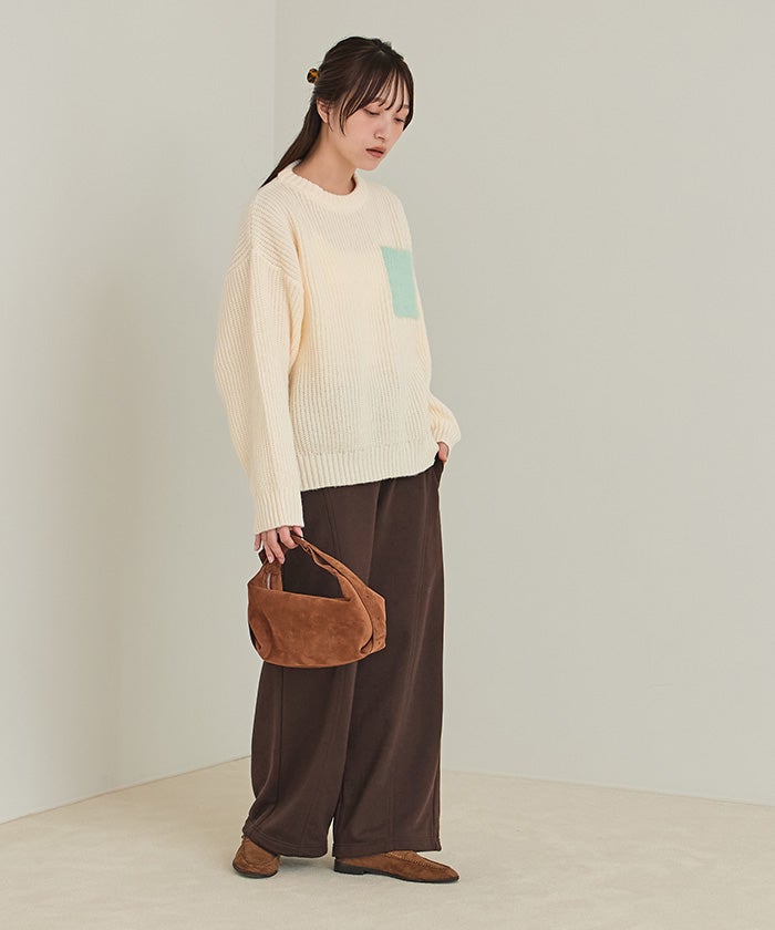 シャギーポケットオーバーサイズニット【miette ミエット】 | titivate