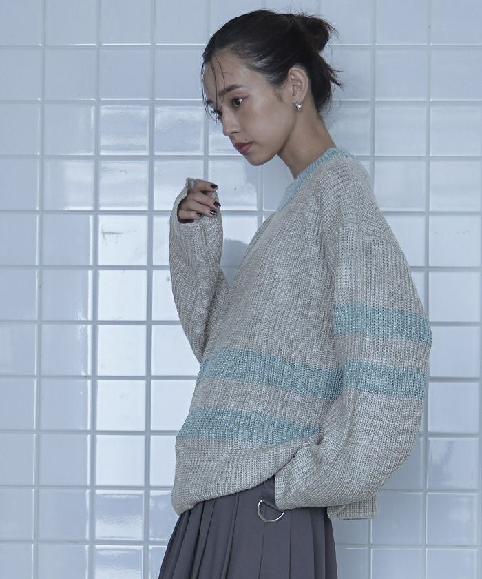 美品☆RonHerman×TEN別注☆ボーダーニット NOBLE別注》Venit/ヴェニット ランダムボーダーニット（ニット