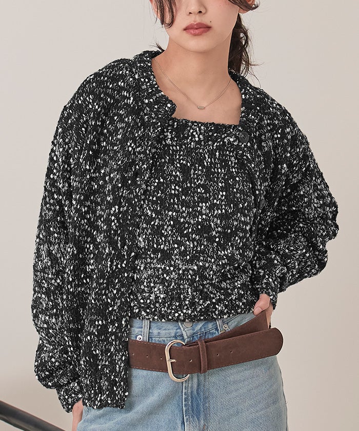 カラーネップニットアンサンブル【miette ミエット】 | titivate