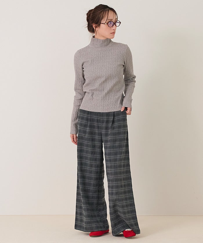 【美品】ette Check Combinaison チェック柄ビスチェセットアップ【miette ミエット】 | titivate