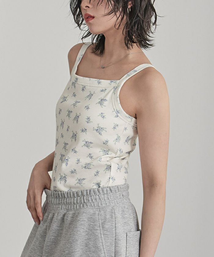 カップ付き小花柄サーマルキャミ【miette ミエット】 | titivate カップ付き小花柄サーマルキャミ【miette ミエット】 | titivate