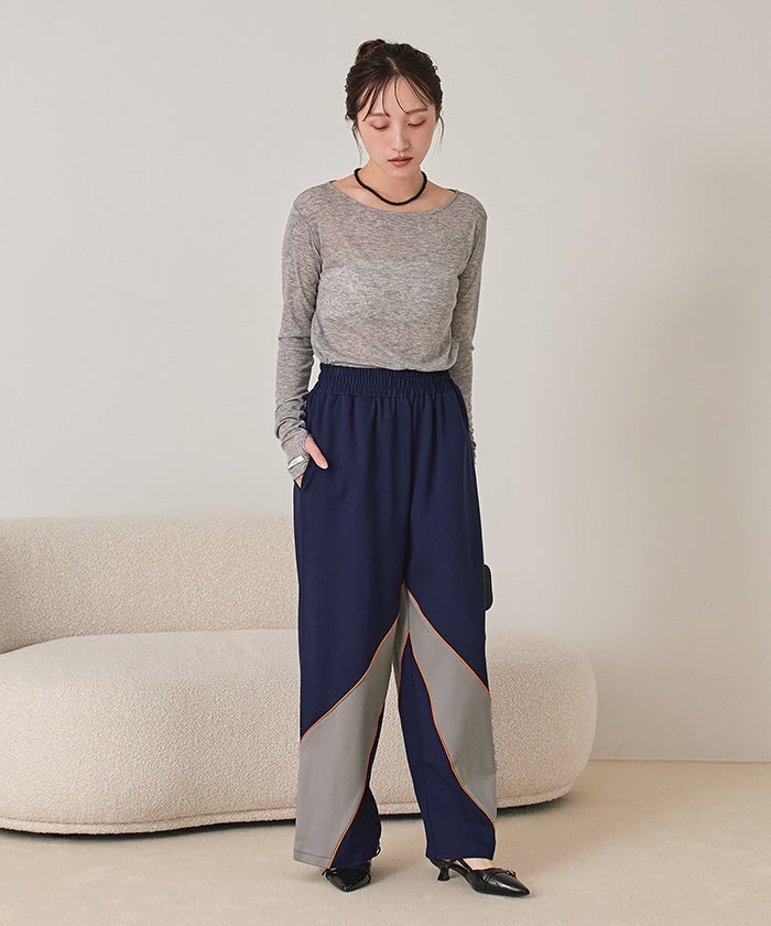 配色切替ジャージパンツ【miette ミエット】 | titivate