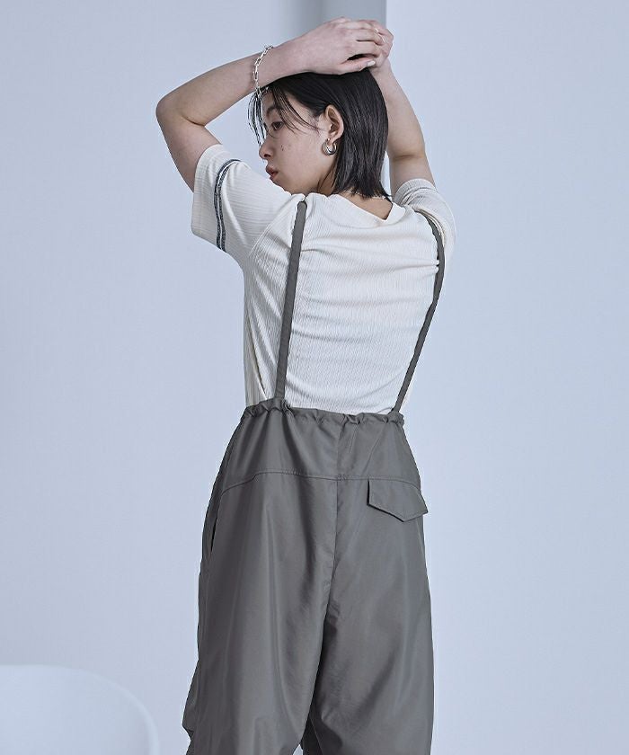 サスペンダー付きパラシュートパンツ【miette ミエット】 | titivate