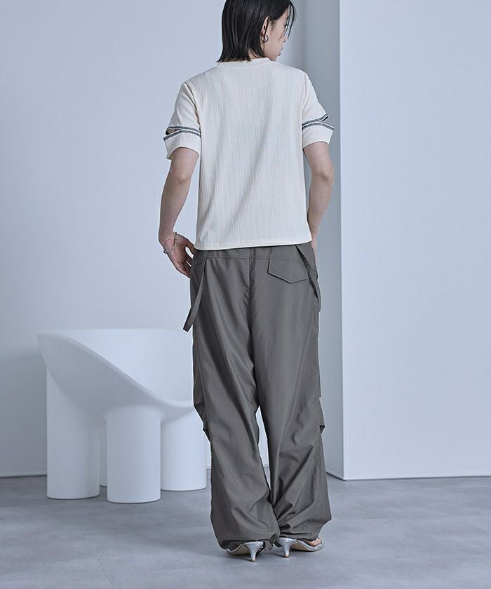 サスペンダー付きパラシュートパンツ【miette ミエット】 | titivate